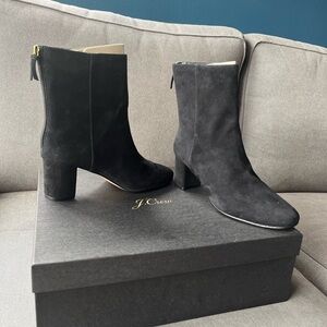 J.Crew Black Willa Kid Suede Ankle Boots